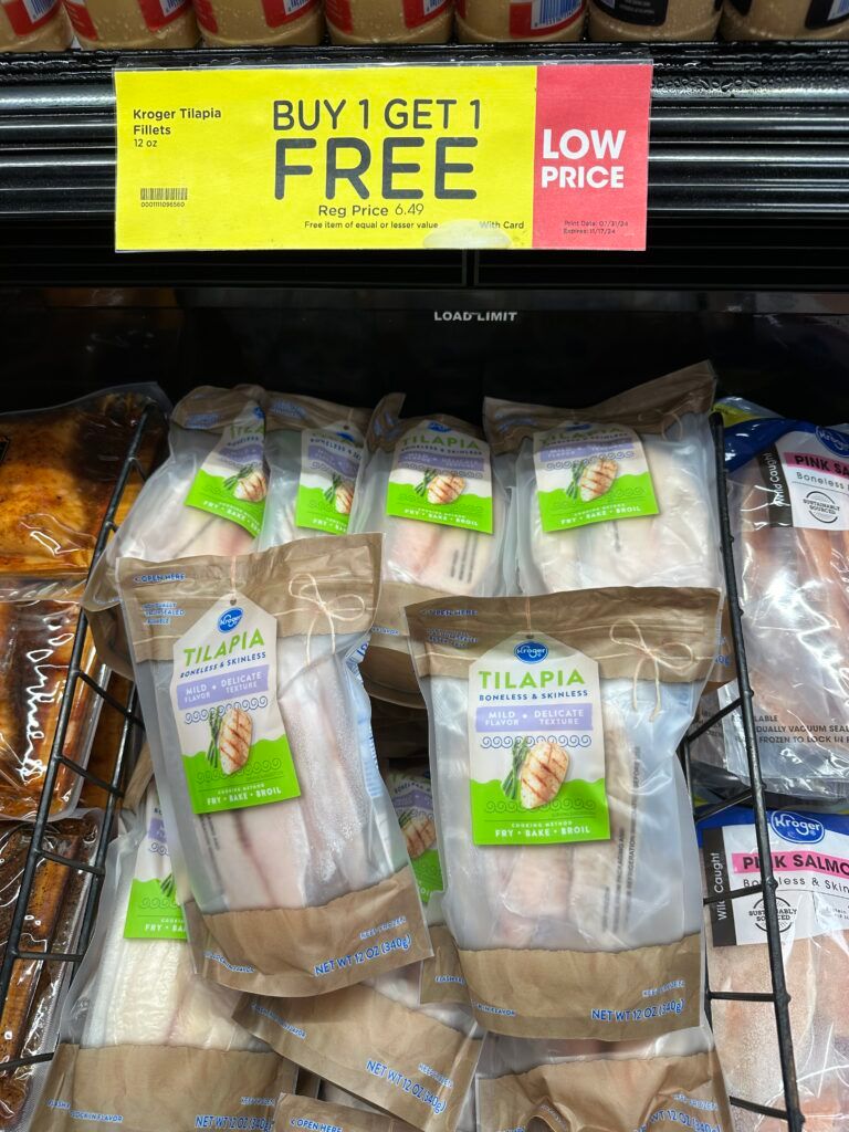 kroger tilapia shelf image