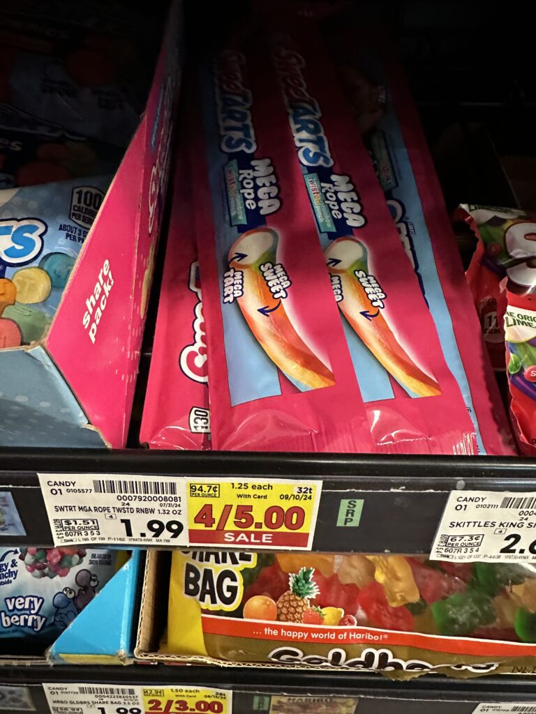 SweeTARTS® Mega Rope Twisted Rainbow Punch Kroger shelf image