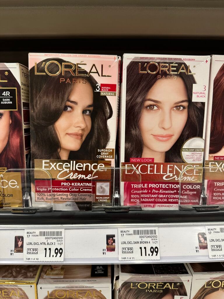 L'Oréal Paris Excellence hair color kroger shelf image