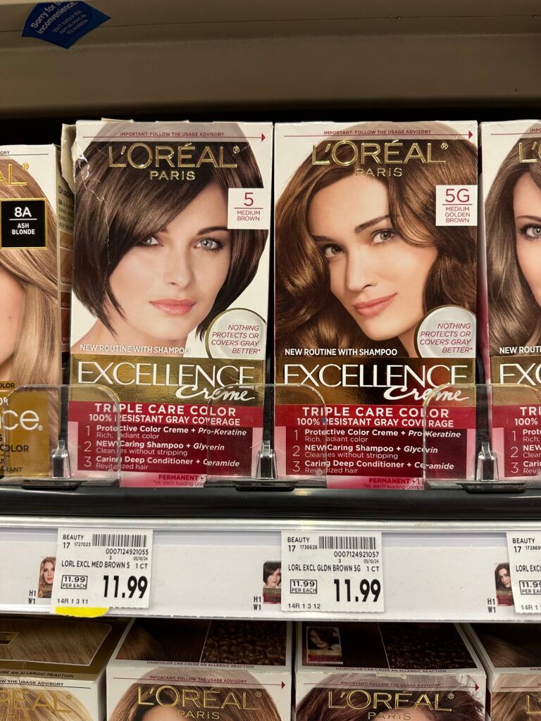 L'Oréal Paris Excellence hair color kroger shelf image