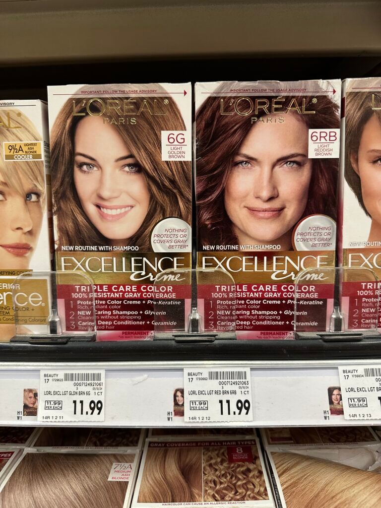 L'Oréal Paris Excellence hair color kroger shelf image