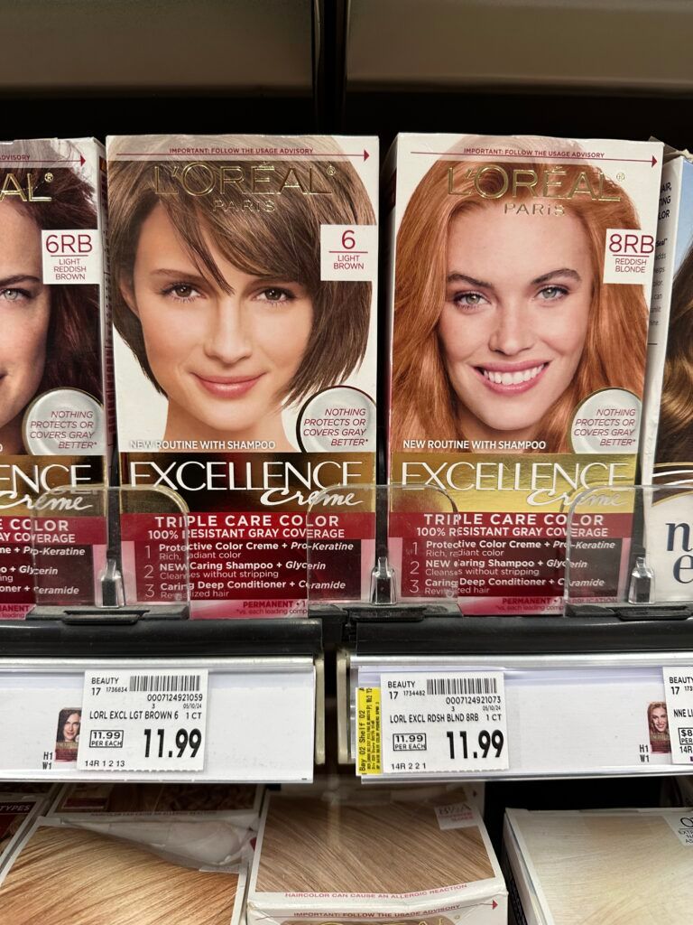 L'Oréal Paris Excellence hair color kroger shelf image