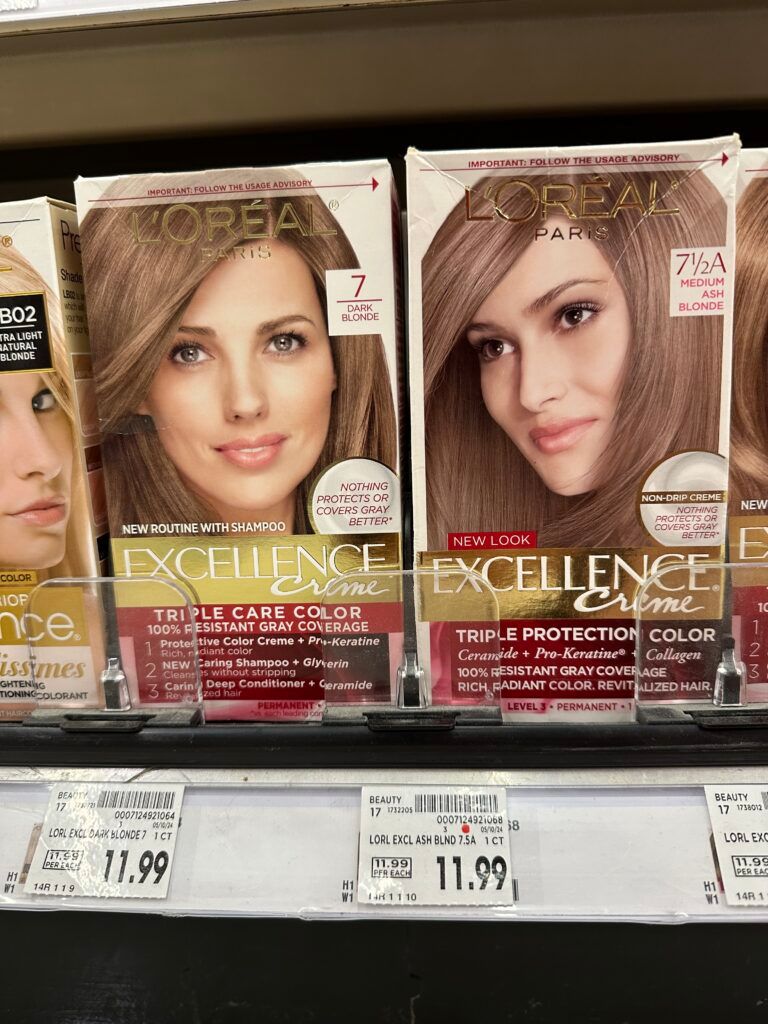 L'Oréal Paris Excellence hair color kroger shelf image