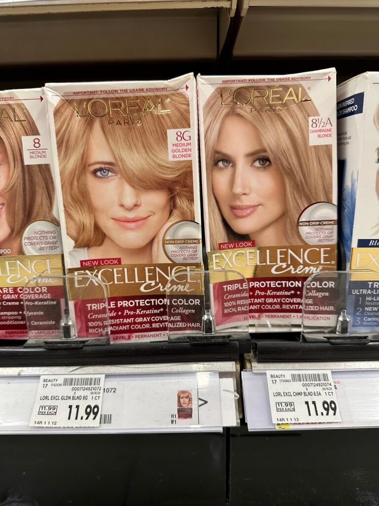 L'Oréal Paris Excellence hair color kroger shelf image