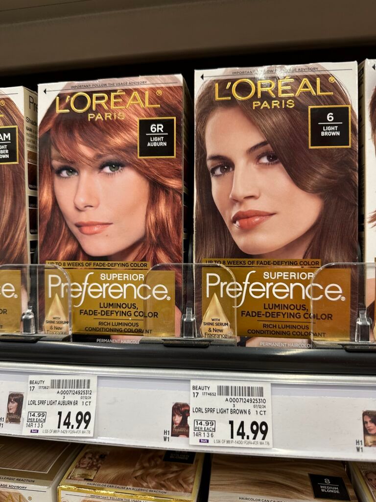 L'Oréal Paris Preference hair color kroger shelf image