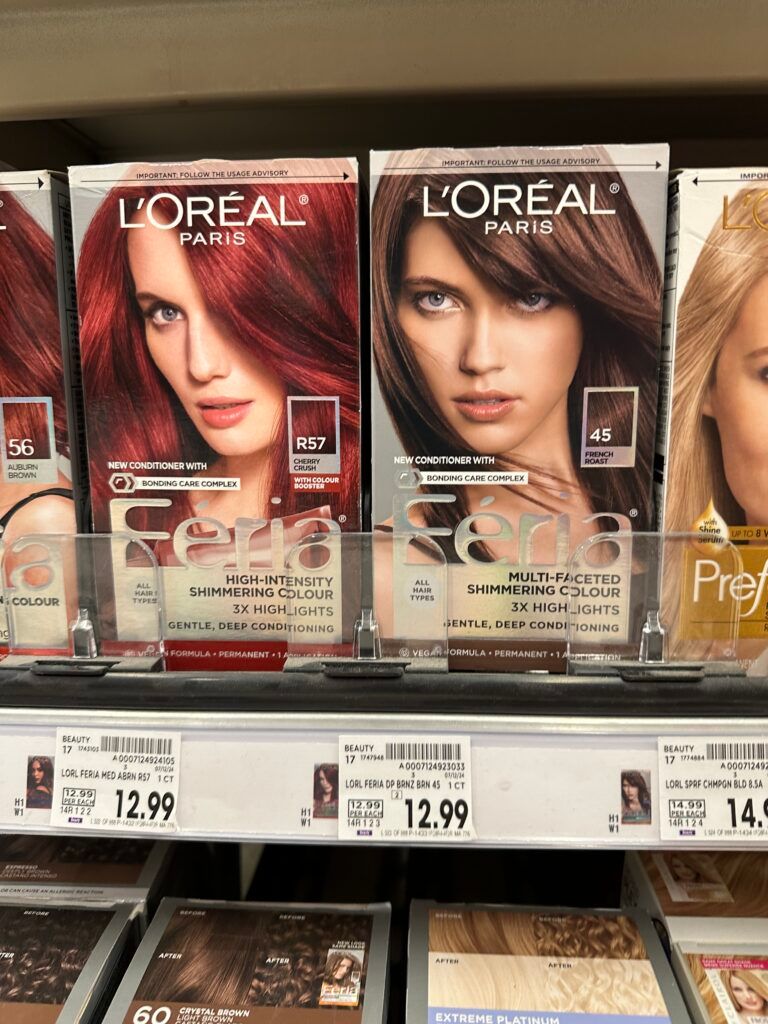 L'Oréal Paris feria hair color kroger shelf image