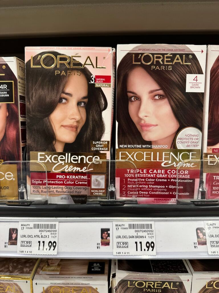 L'Oréal Paris Excellence hair color kroger shelf image