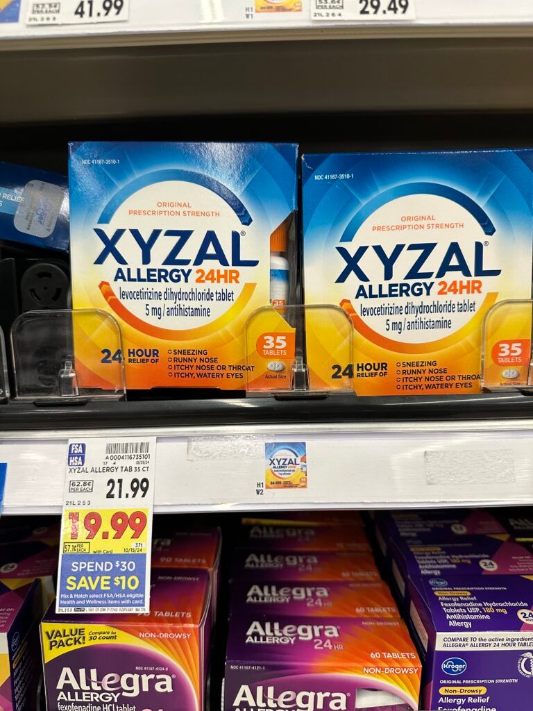 xyzal kroger shelf image