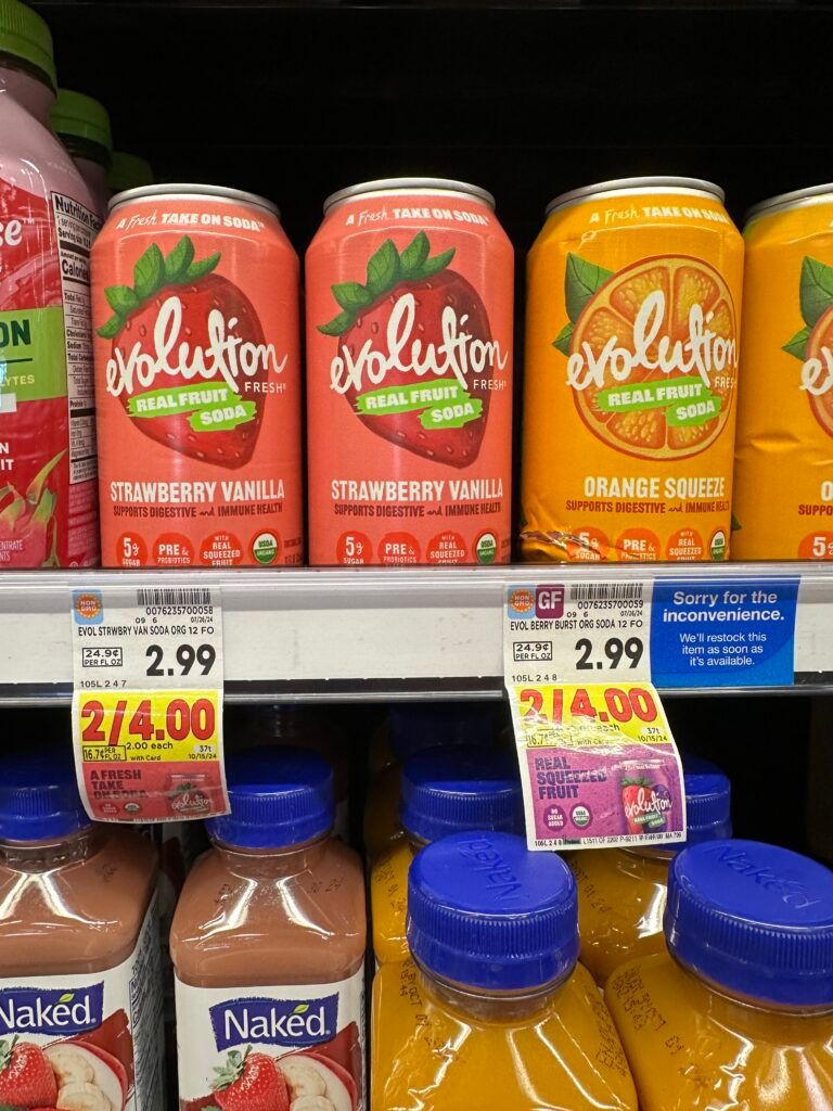 Evolution Fresh Drinks Kroger Shelf Image