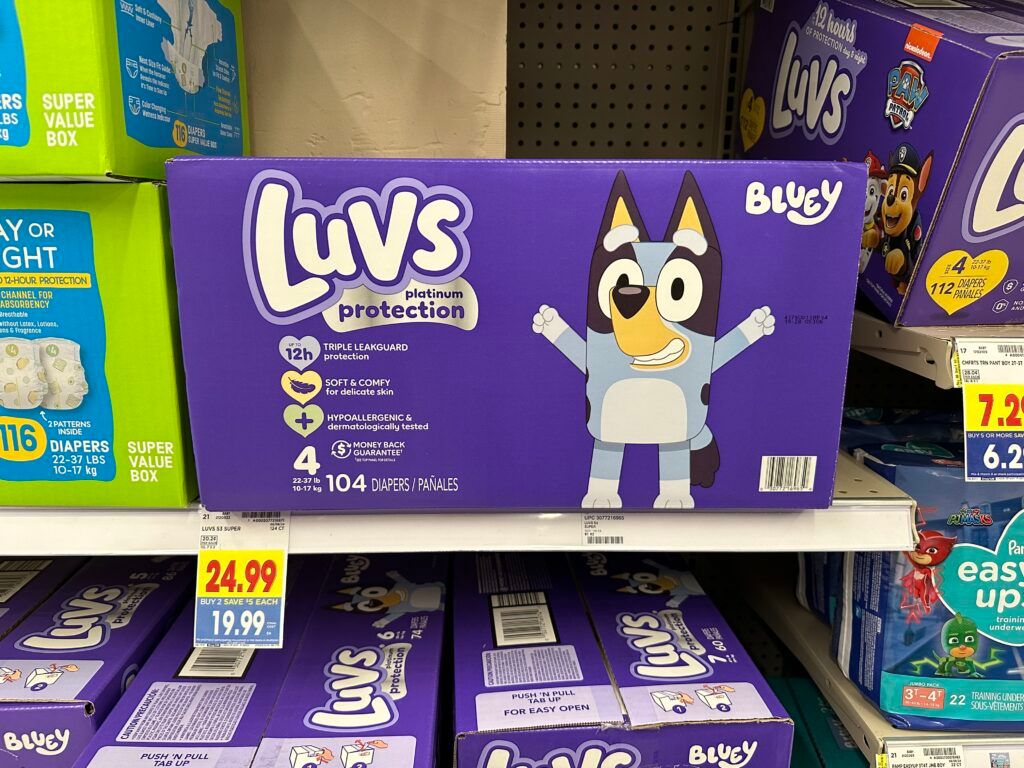 Luvs Diapers Kroger Shelf Image