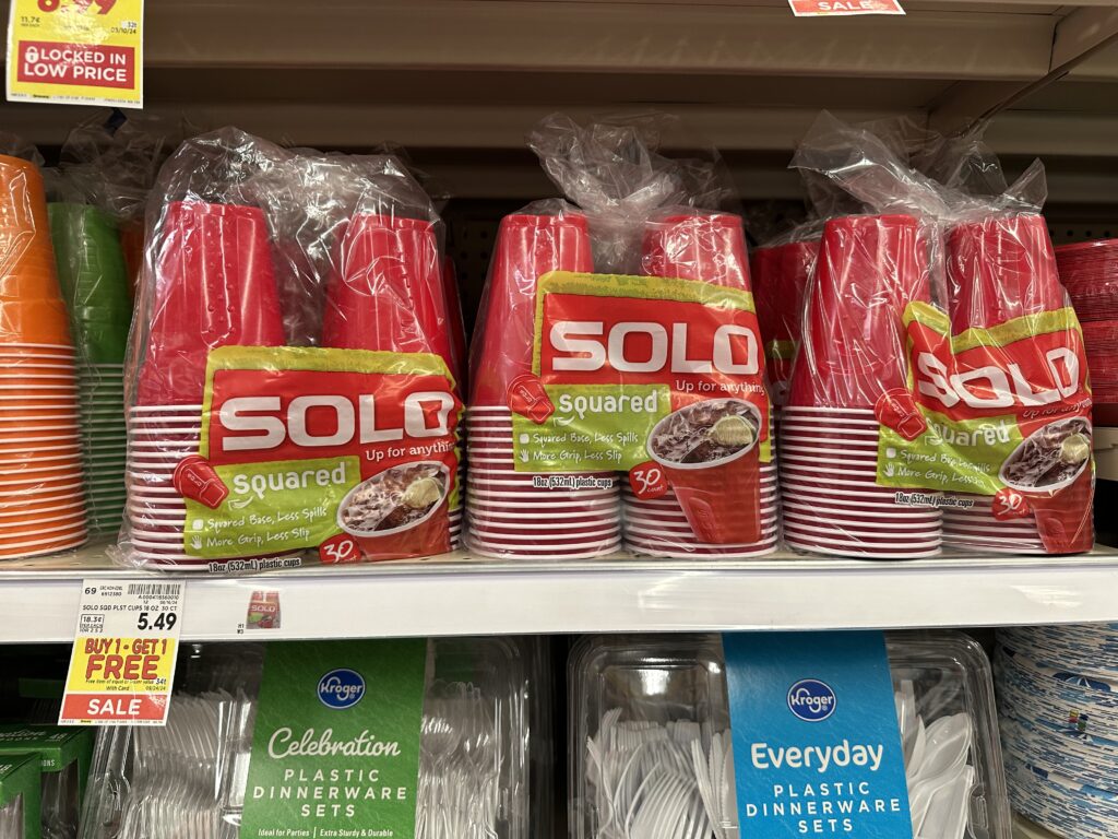 solo cups kroger shelf image