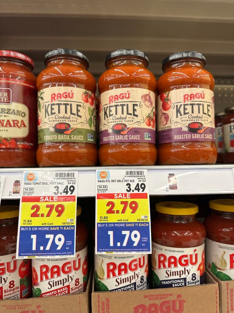 Ragu Kettle Pasta Sauce Kroger Shelf Image