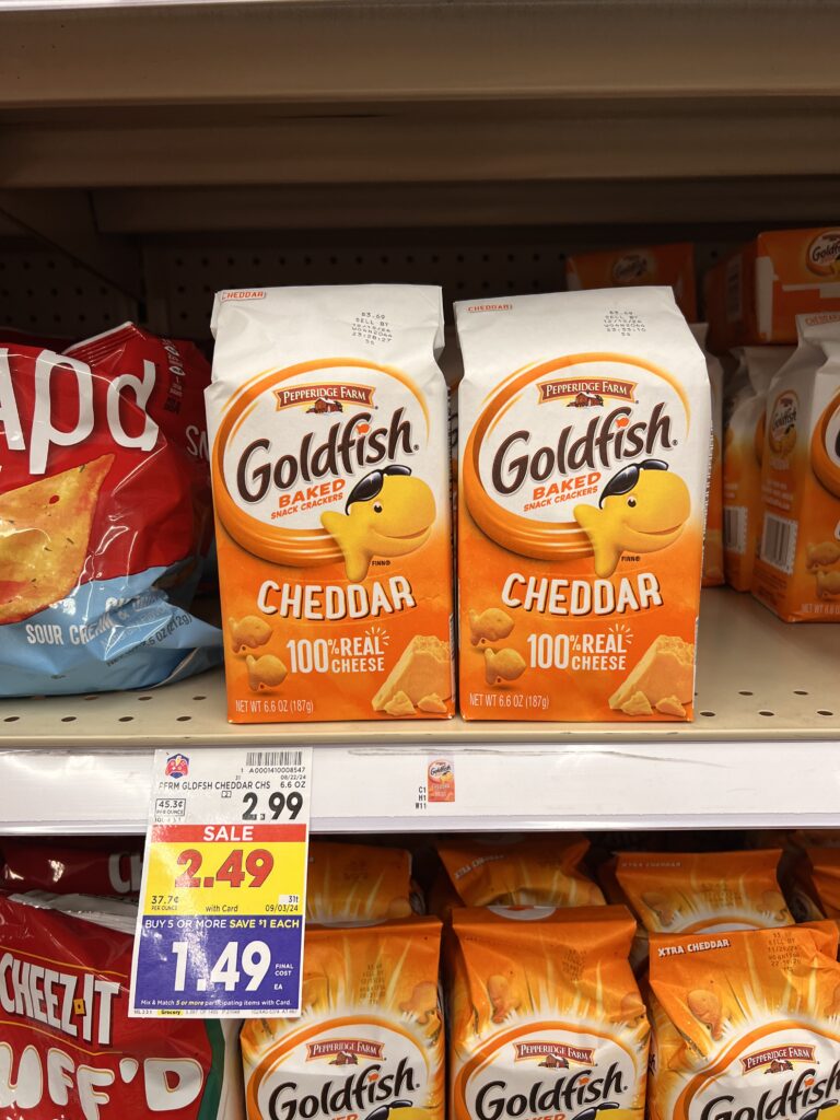 Pepperidge Farm Goldfish Kroger Shelf Image