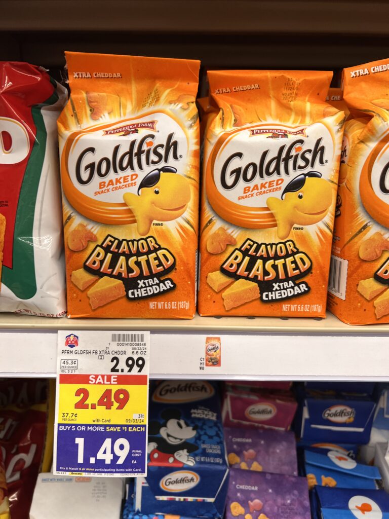 Pepperidge Farm Goldfish Kroger Shelf Image