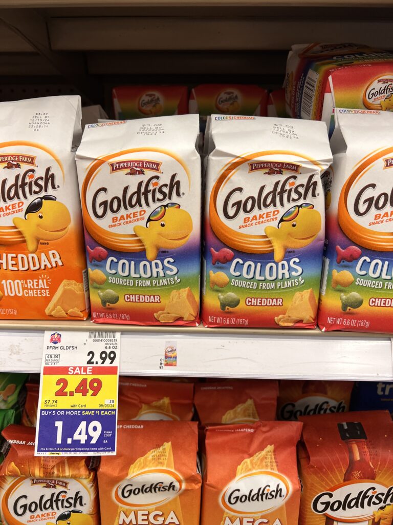 Pepperidge Farm Goldfish Kroger Shelf Image