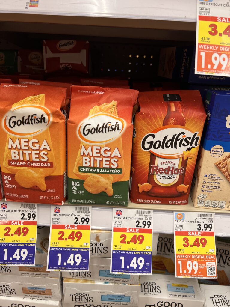 Pepperidge Farm Goldfish Kroger Shelf Image