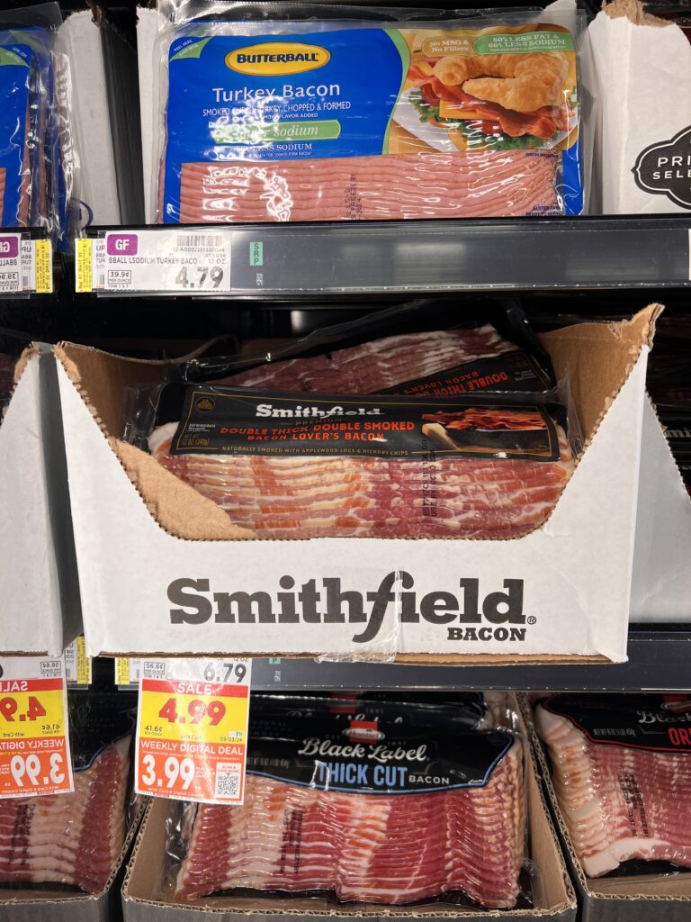 smithfield bacon kroger shelf image