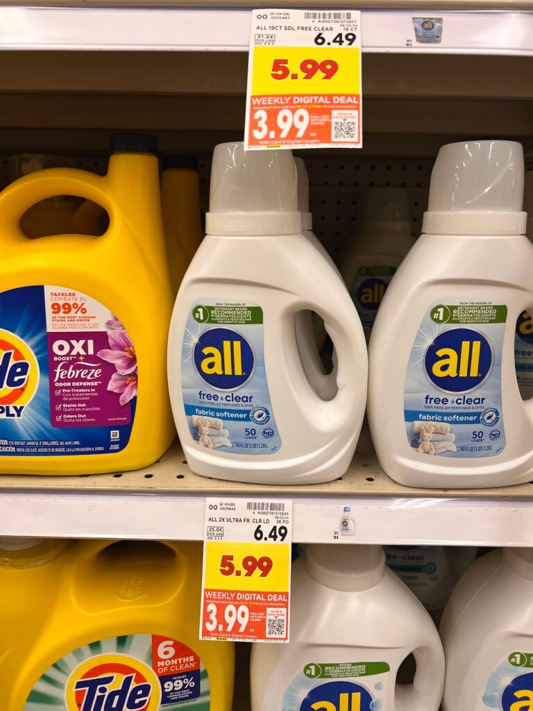 all free clear detergent kroger shelf image