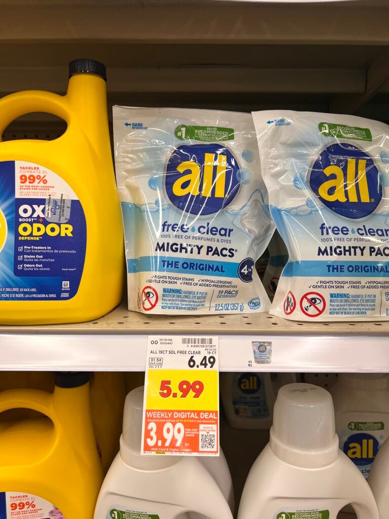 all free clear detergent kroger shelf image