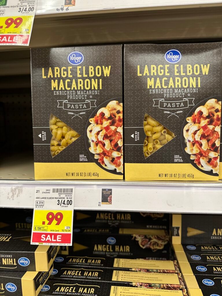 Kroger Pasta Shelf Image