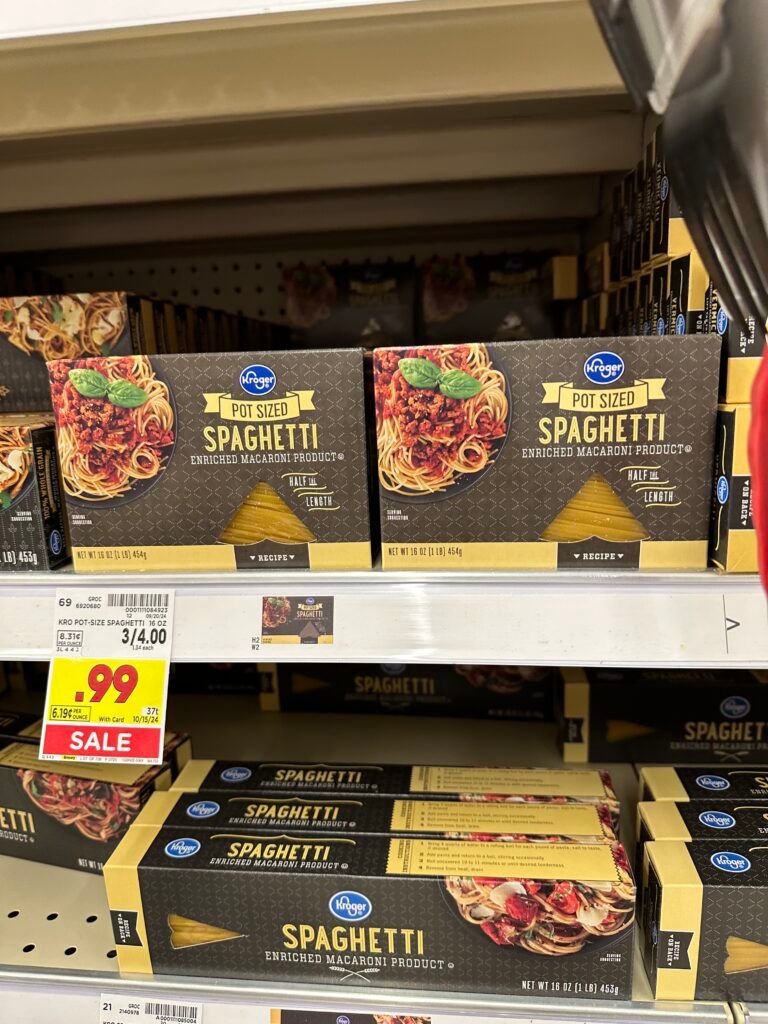 Kroger Pasta Shelf Image