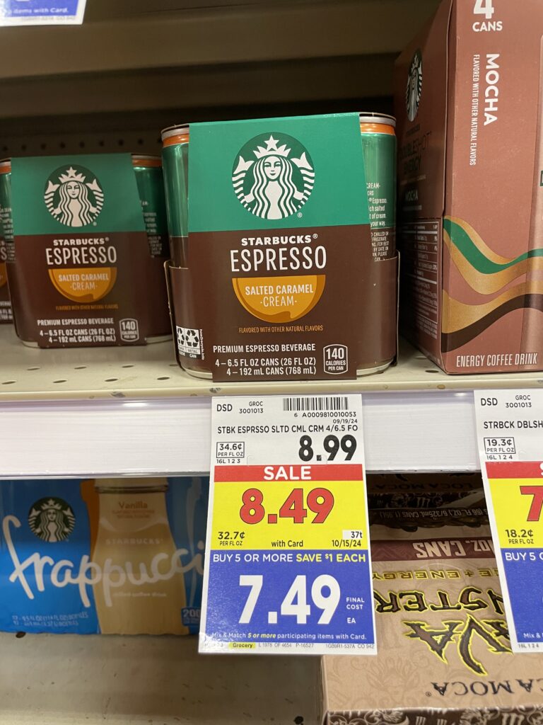 starbucks salyed caramel espresso kroger shelf image