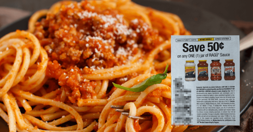 Ragu Sauce Save insert coupon kroger