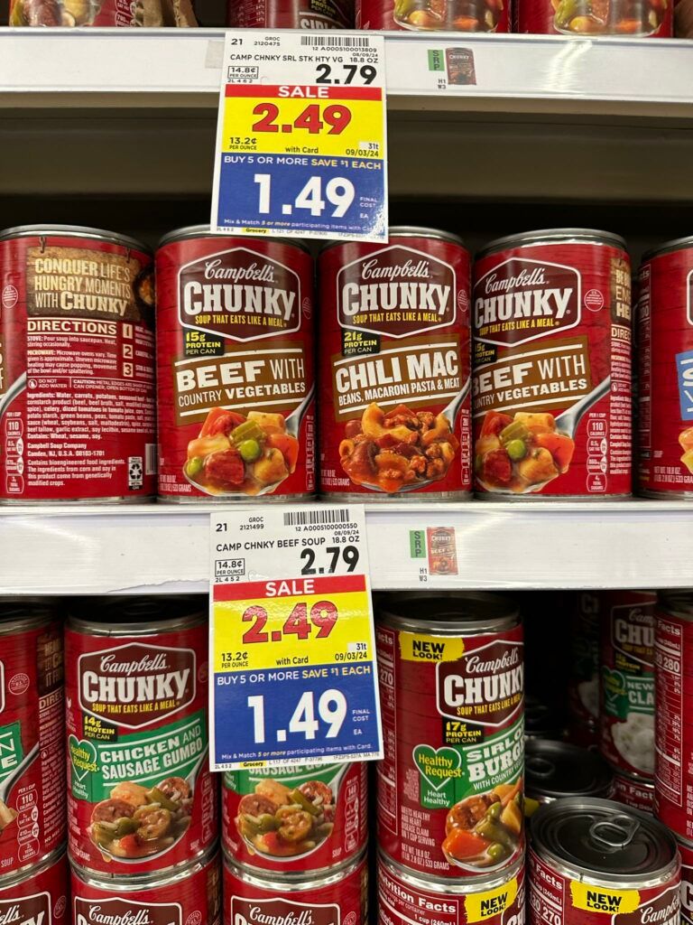 campbells chunky kroger shelf image