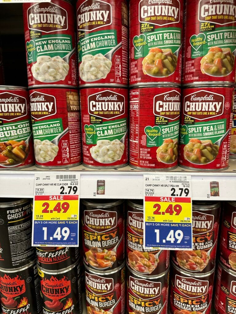 campbells chunky kroger shelf image