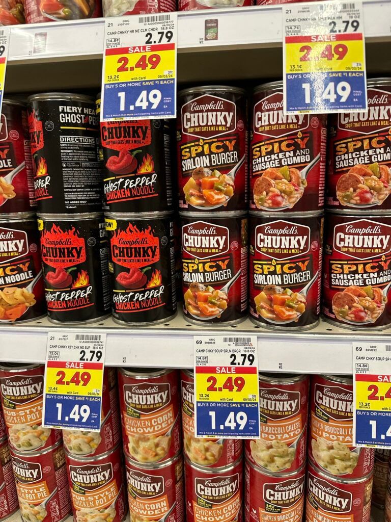 campbells chunky kroger shelf image