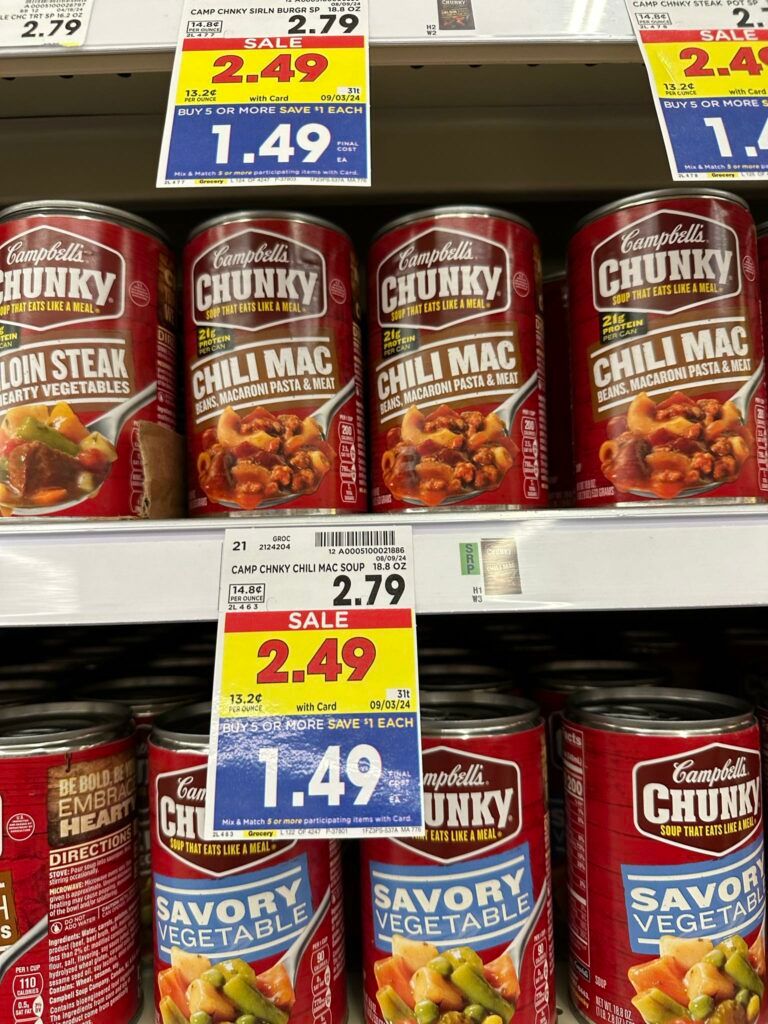 campbells chunky kroger shelf image