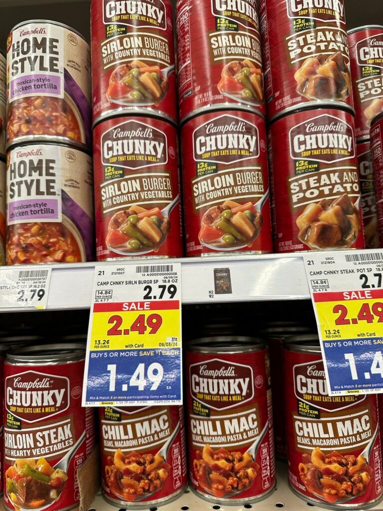 campbells chunky kroger shelf image