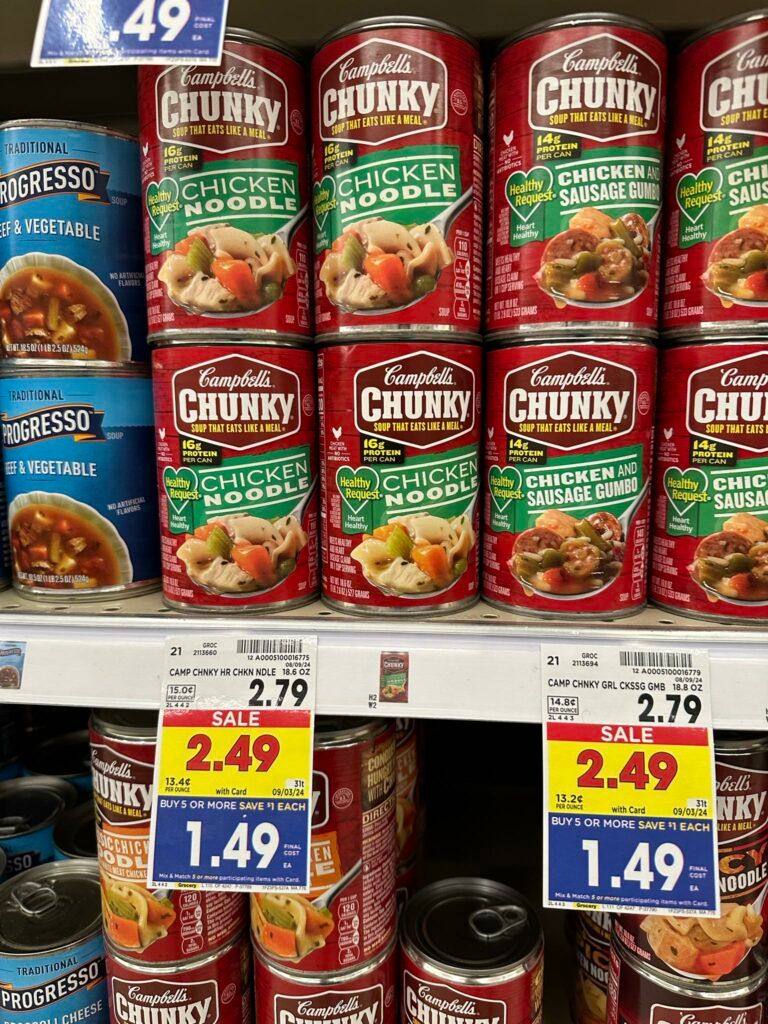 campbells chunky kroger shelf image