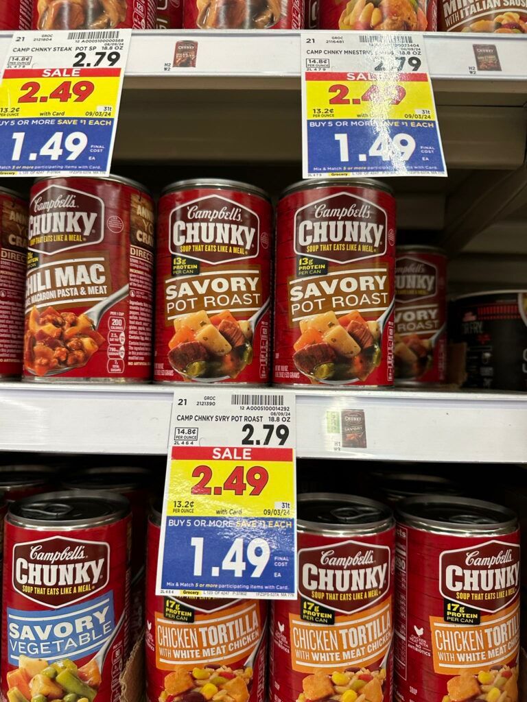 campbells chunky kroger shelf image