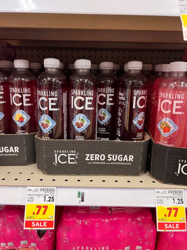 body armor, sparkling ice and powerade kroger shelf image (1)