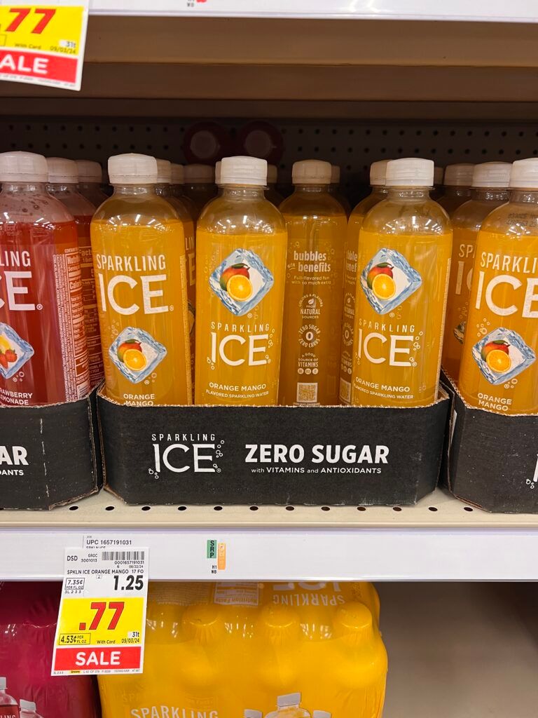 body armor, sparkling ice and powerade kroger shelf image (1)