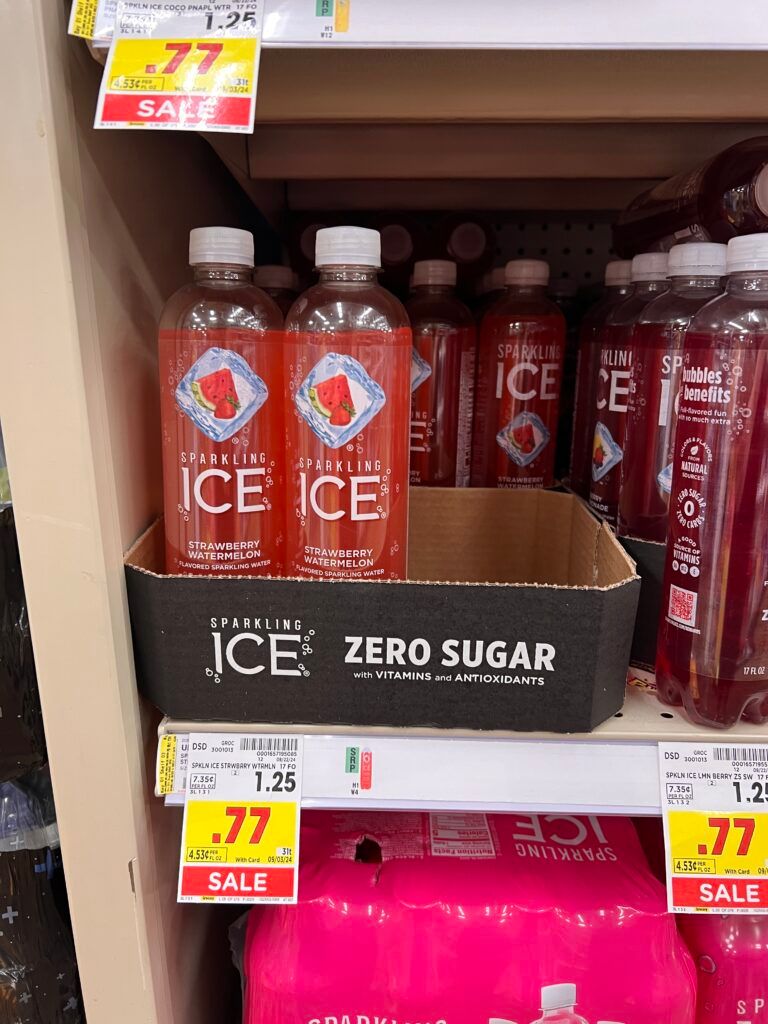 body armor, sparkling ice and powerade kroger shelf image (1)