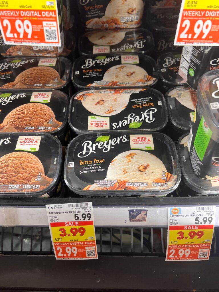 breyers ice cream, ben and jerrys kroger shelf image (48)