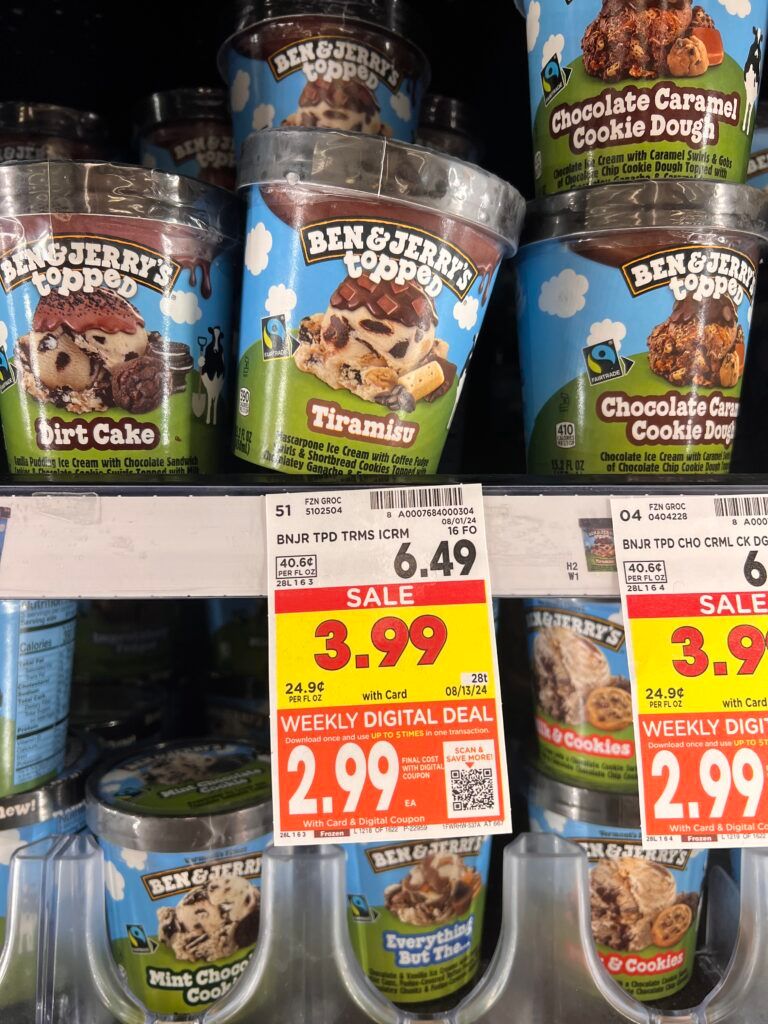 breyers ice cream, ben and jerrys kroger shelf image (48)