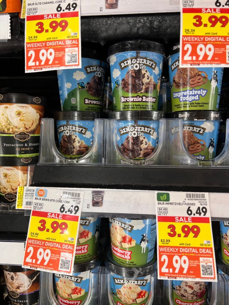 breyers ice cream, ben and jerrys kroger shelf image (48)