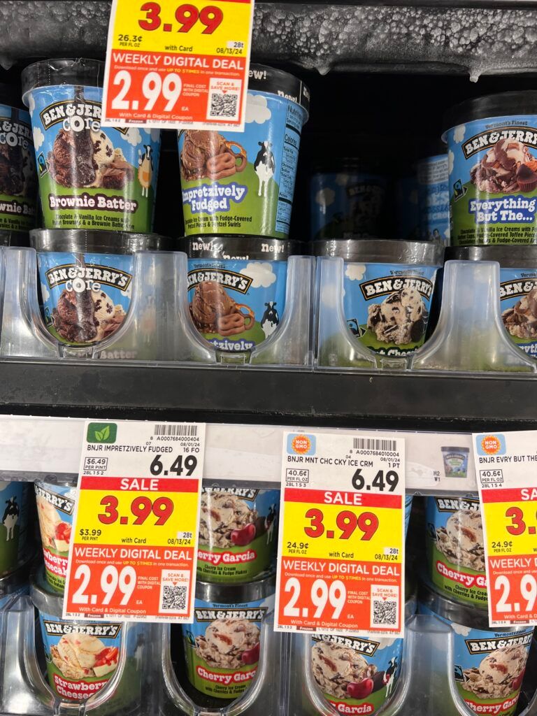 breyers ice cream, ben and jerrys kroger shelf image (48)