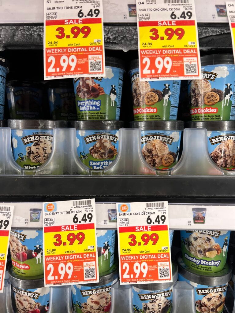 breyers ice cream, ben and jerrys kroger shelf image (48)