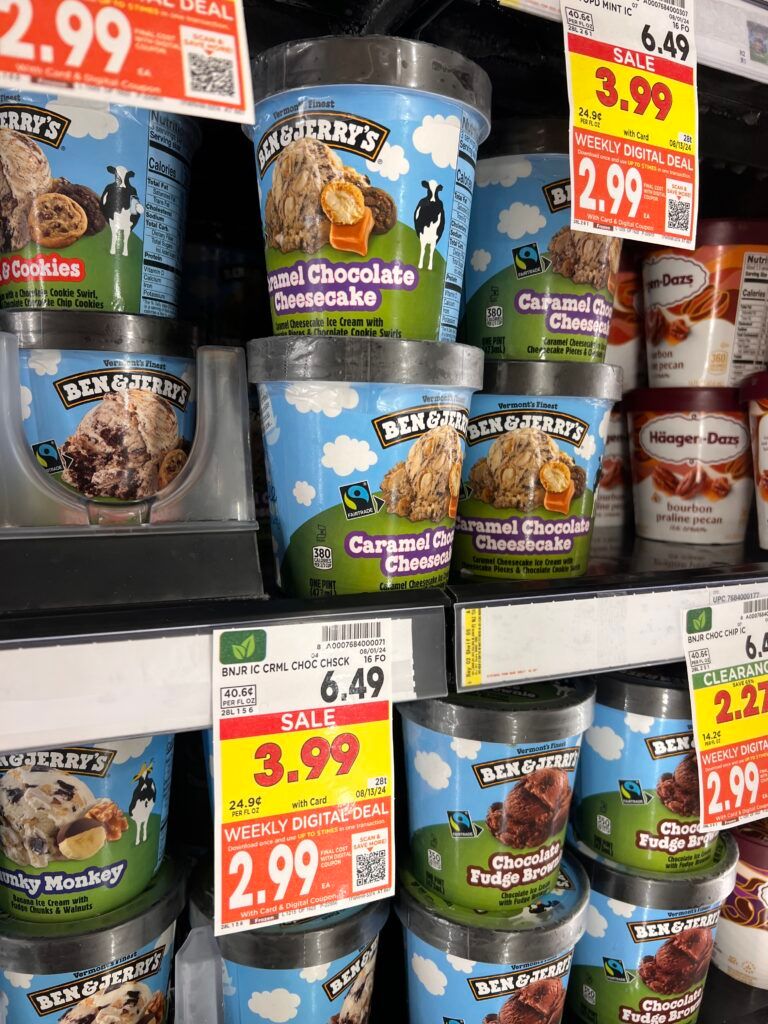 breyers ice cream, ben and jerrys kroger shelf image (48)