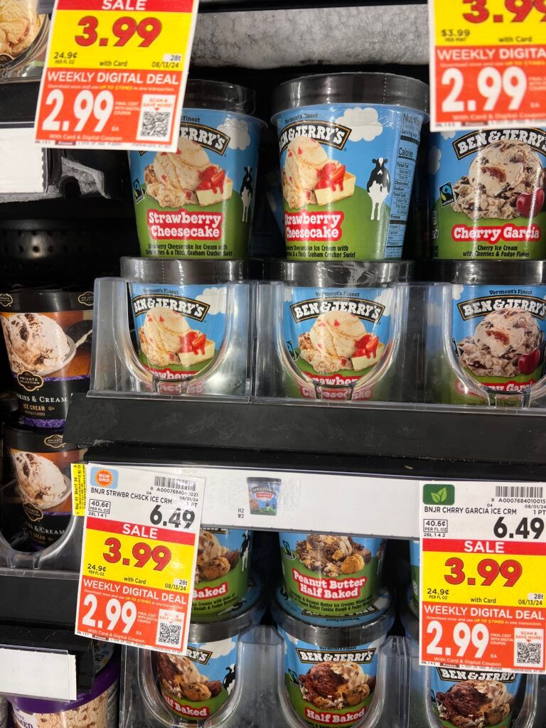 breyers ice cream, ben and jerrys kroger shelf image (48)