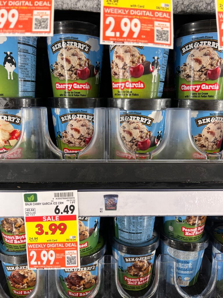 breyers ice cream, ben and jerrys kroger shelf image (48)