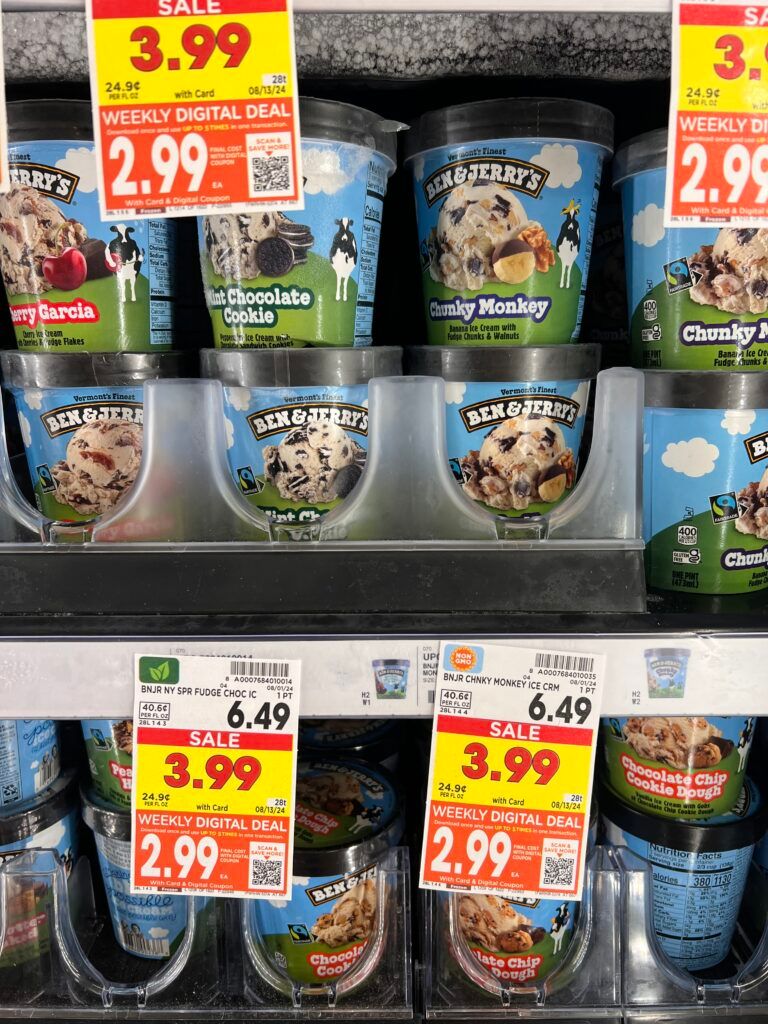 breyers ice cream, ben and jerrys kroger shelf image (48)