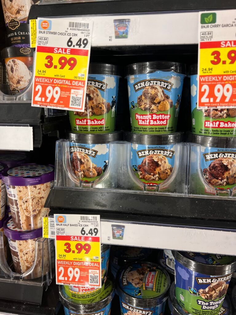 breyers ice cream, ben and jerrys kroger shelf image (48)