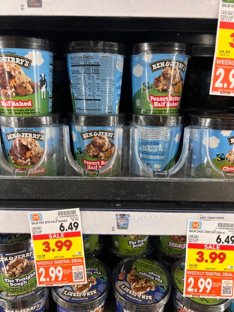 breyers ice cream, ben and jerrys kroger shelf image (48)