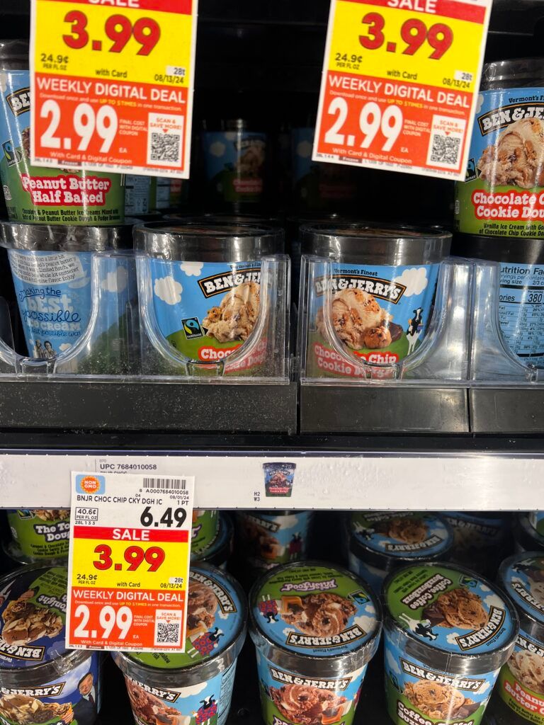 breyers ice cream, ben and jerrys kroger shelf image (48)