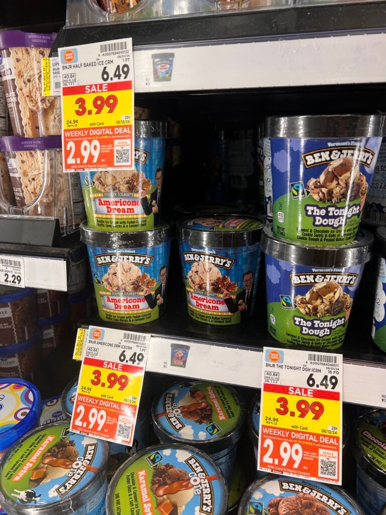 breyers ice cream, ben and jerrys kroger shelf image (48)